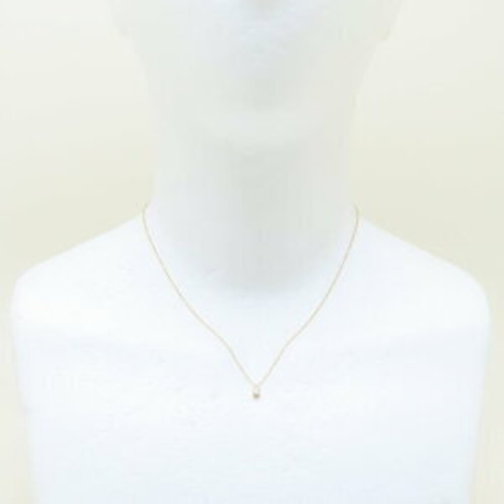 TIFFANY Solitaire Necklace Diamond Yellow Gold